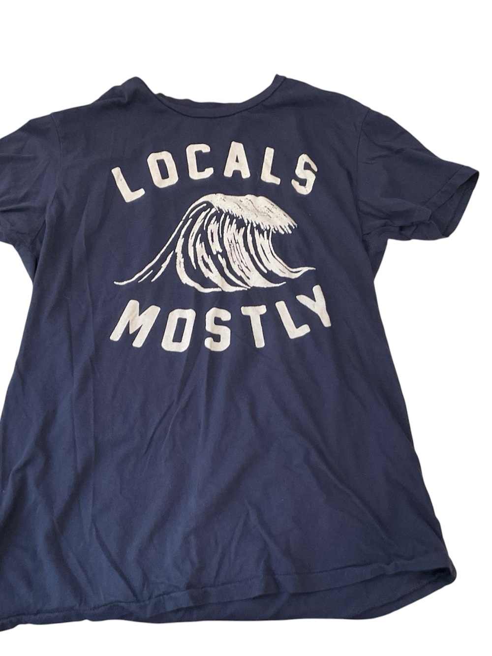 Sol Los Angeles Locals Mostly Wave Graphic Tee - Navy and White